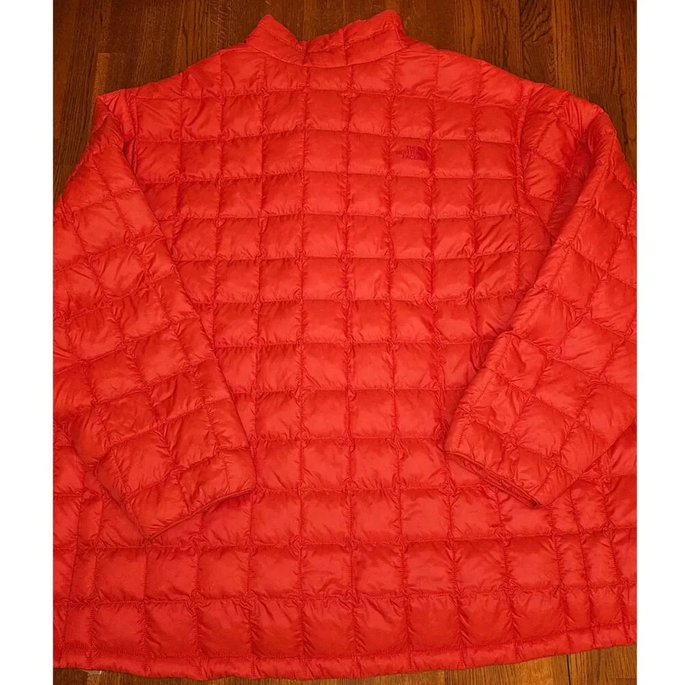 NWT North Face thermoball Eco puffer Jacket Big and Tall 5X Firey red ORANGE‎